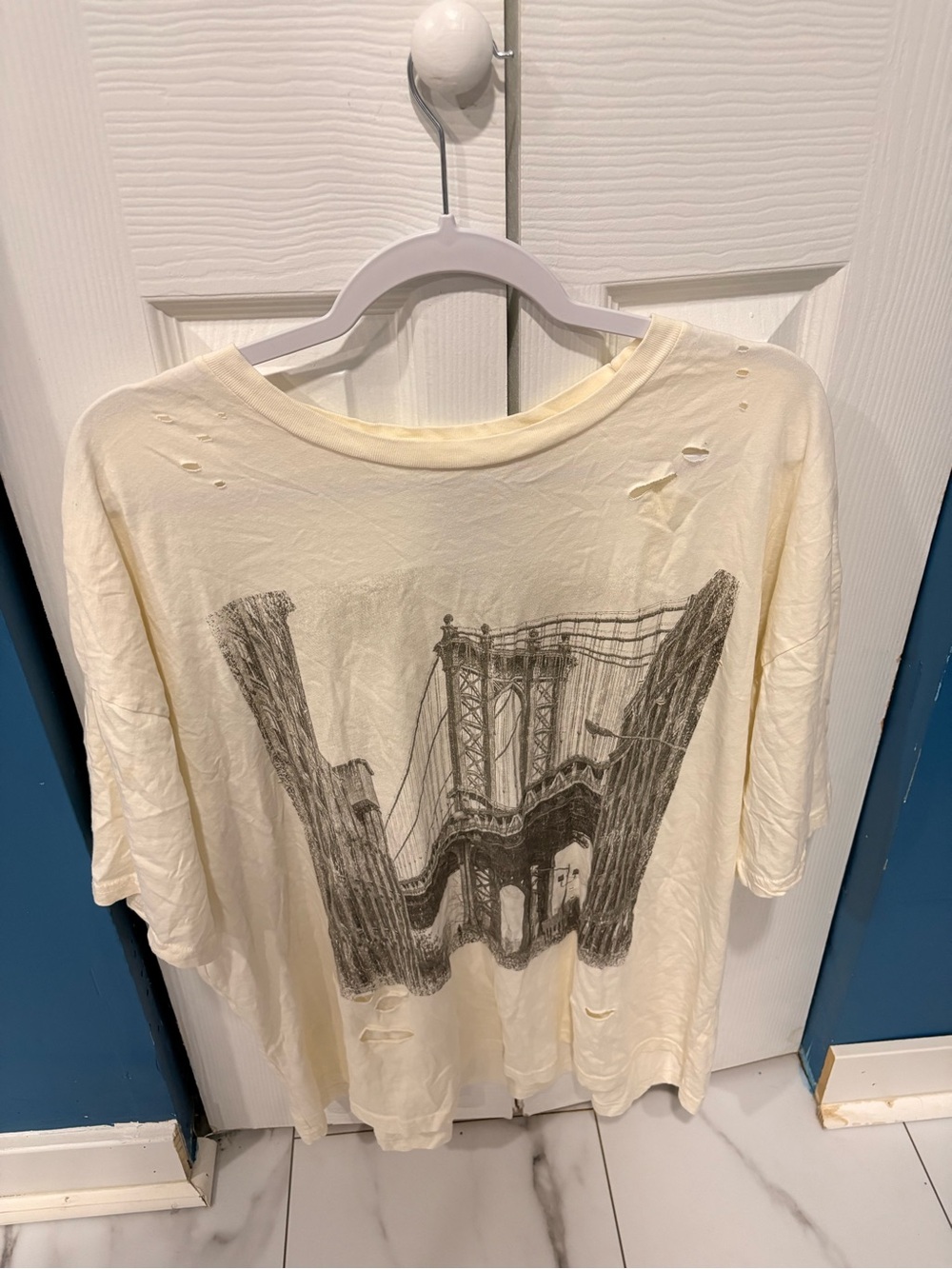 Distressed Brooklyn Bridge Graphic Tee 0X/1X
